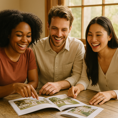 Multiple partners planning their destination wedding together with inclusive wedding planner